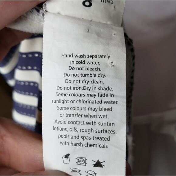 Niptuck Joanne Sorrento Stripe One Piece Swimsuit Size 4 - Picture 9 of 9